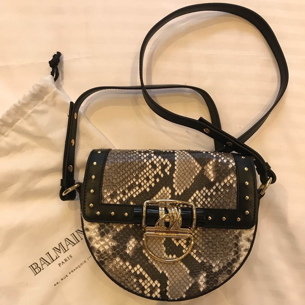 Balmain 44-18 Python Mini Bag